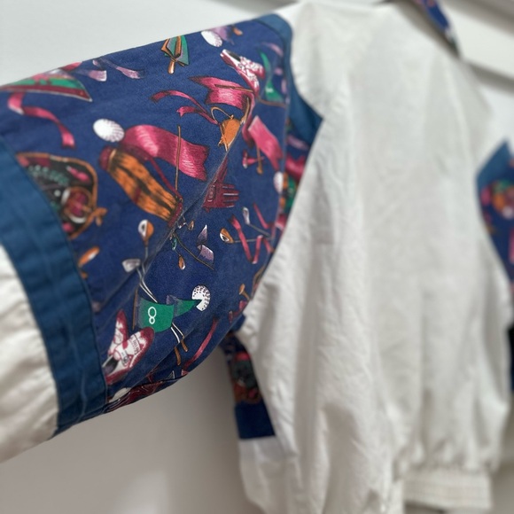 Vintage 80’s LINE-UP Golf themed Bomber Jacket - 100% cotton - Picture 4 of 14